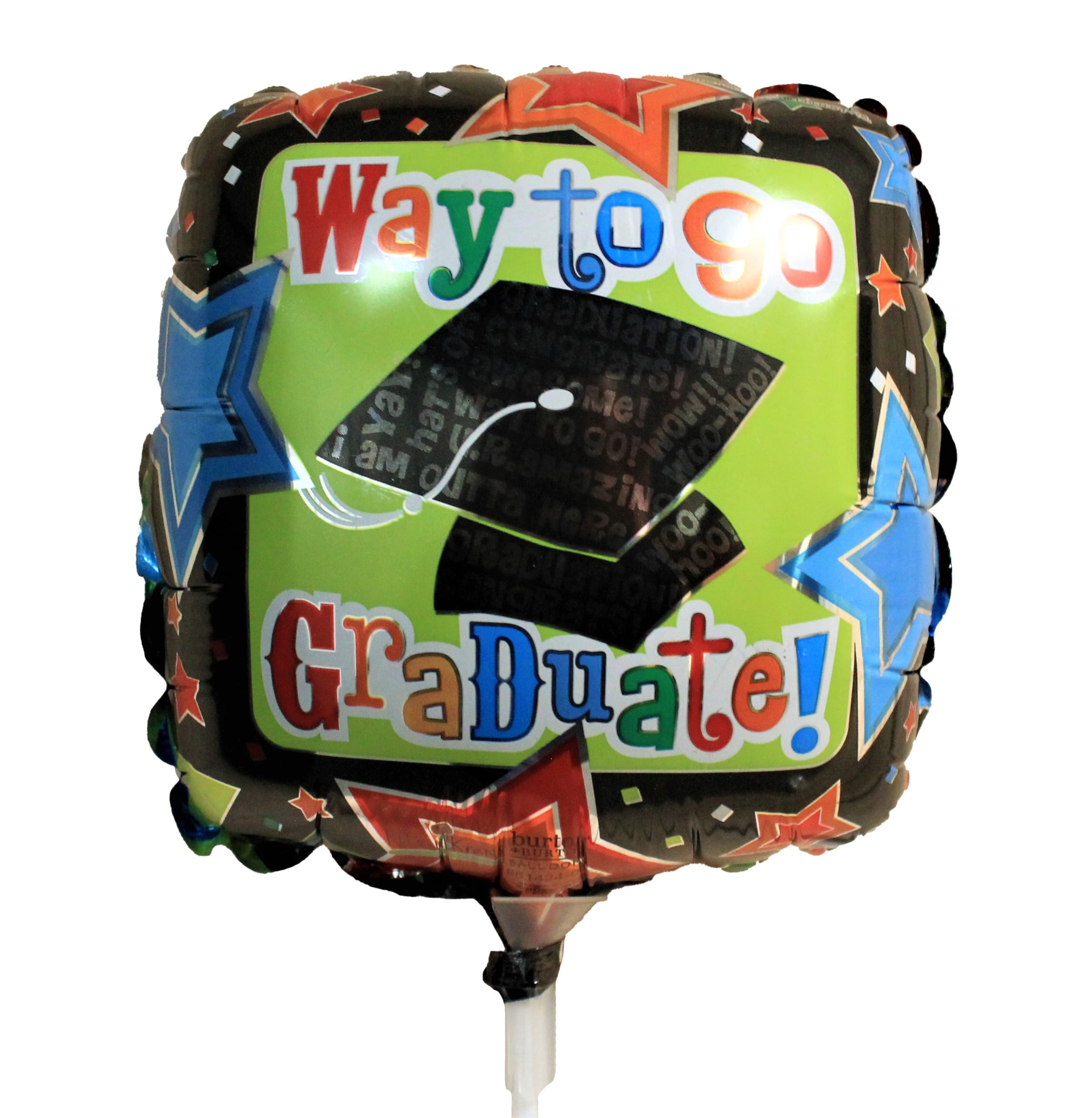 Assorted Graduation Balloon (on a stick)